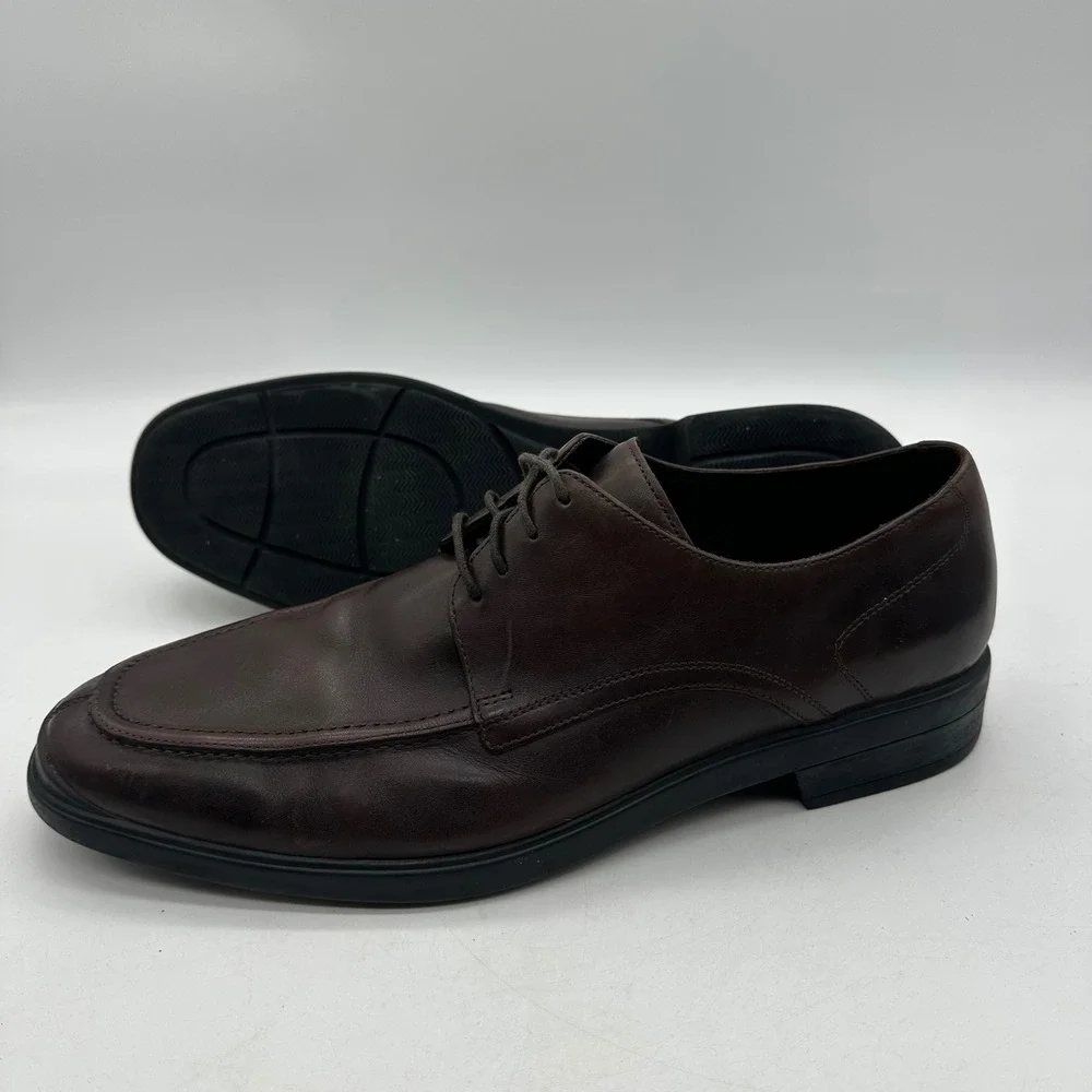 Cole Haan C10697 Mens 13 M‎ Nike Air Giraldo Brown Leather Apron Toe Dress Shoes
